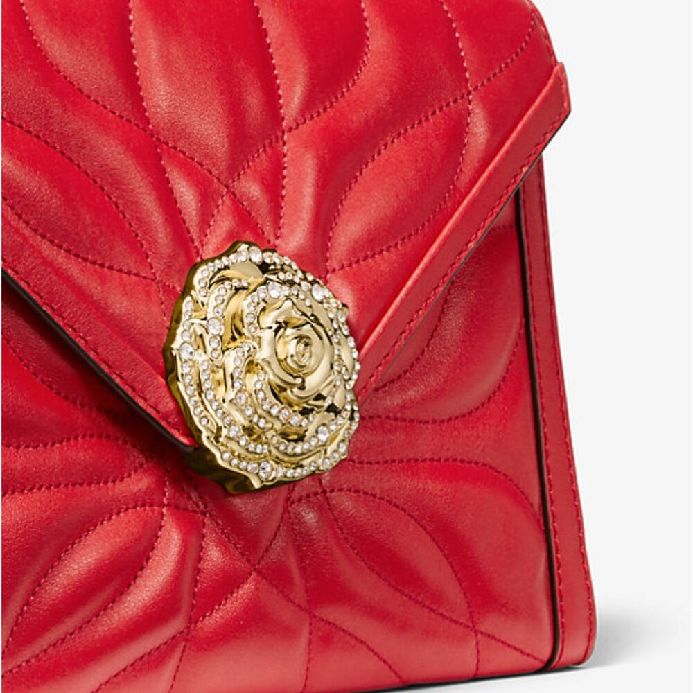 NWT MICHAEL MICHAEL KORS WHITNEY PETAL QUILTED HANDBAG - Picture 8 of 10